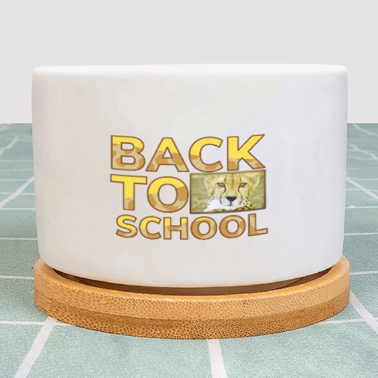 Back to school leopard print Plant Pots