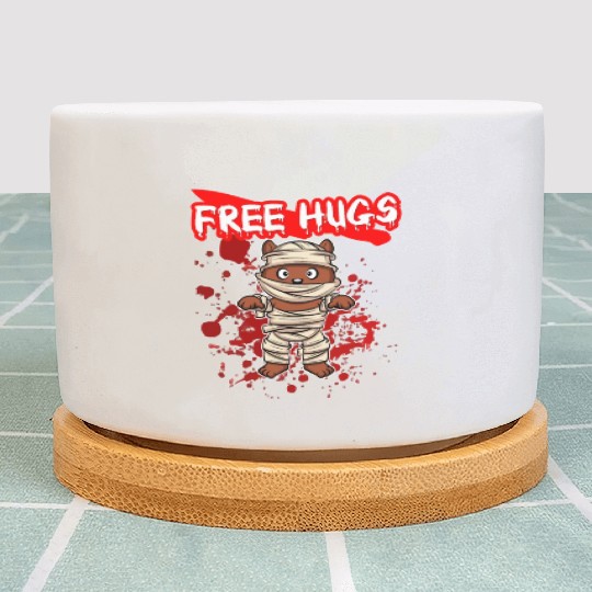 Free Hugs Halloween Sarcasm Scary Creepy Costume Plant Pots