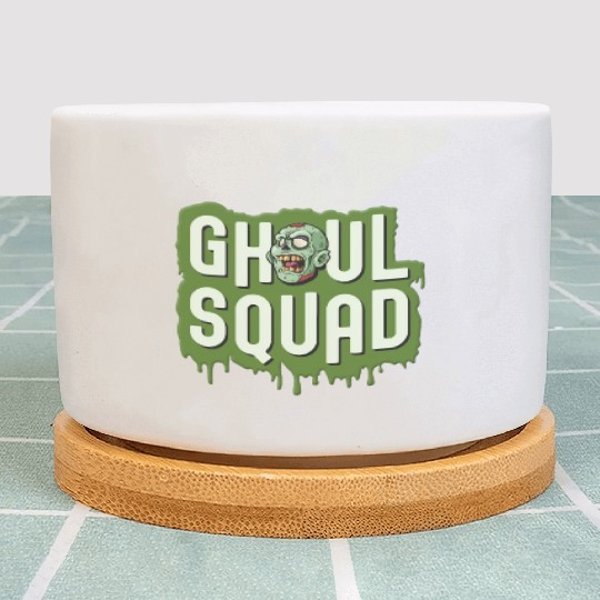 Ghoul Squad Creepy Scary Zombie Cute Halloween Plant Pots