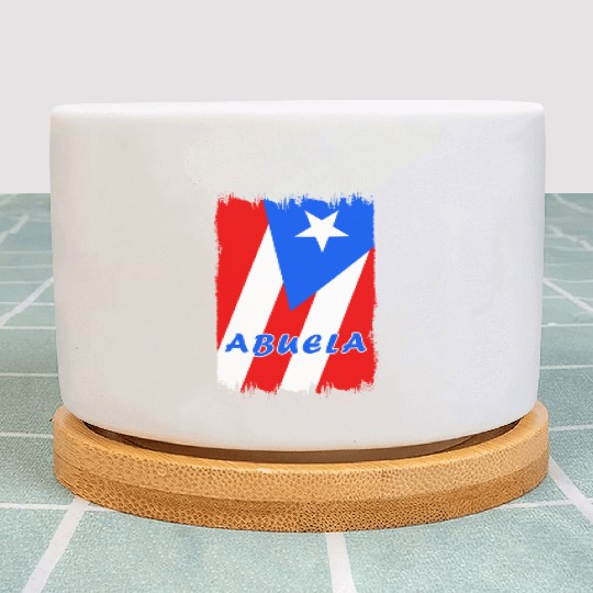 Puerto Rico grandmother flags design Plant Pots