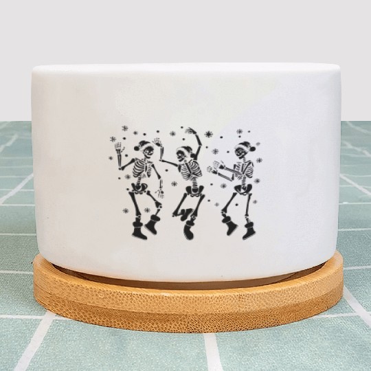 Halloween Party Dancing Skeleton Trick or treat Plant Pots
