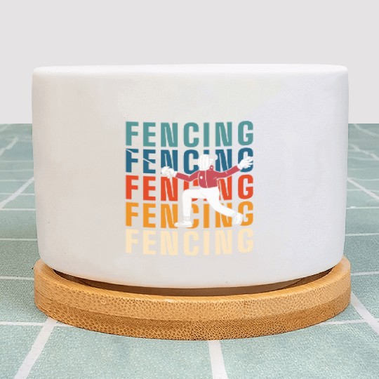 Fencing Sport Fencer En Garde Sport Fencing Plant Pots