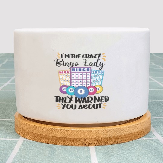 Bingo Card Game Grandma Bingo Player Bingo Cards Plant Pots