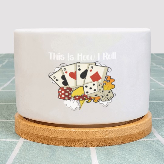 Poker Casino Poker Player Gambling Roulette Gift Plant Pots