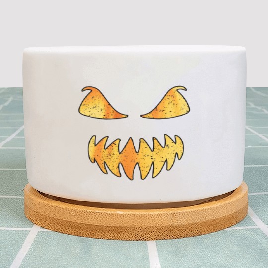 Retro Jack O Lantern Scary Carved Pumpkin Face Plant Pots