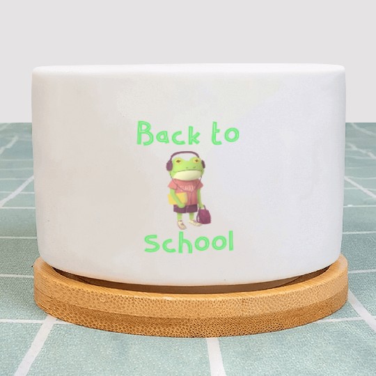 Frog Back To School Plant Pots