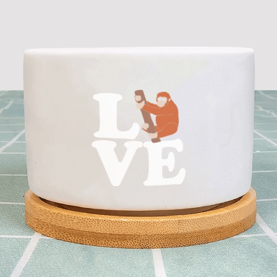 I Love Monkey Ape Orangutan Plant Pots