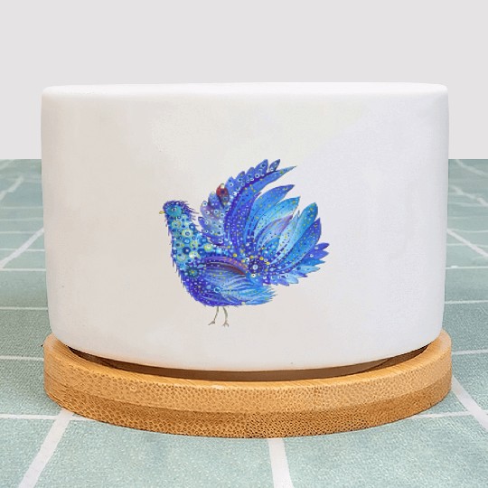 Dove of Peace. Petrykivka Painting. UA FOLK ART Plant Pots