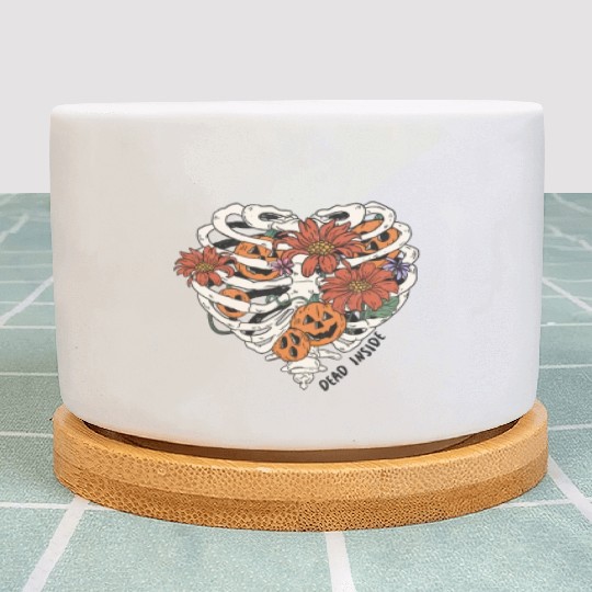 Fun Halloween Designs Dead Inside Plant Pots