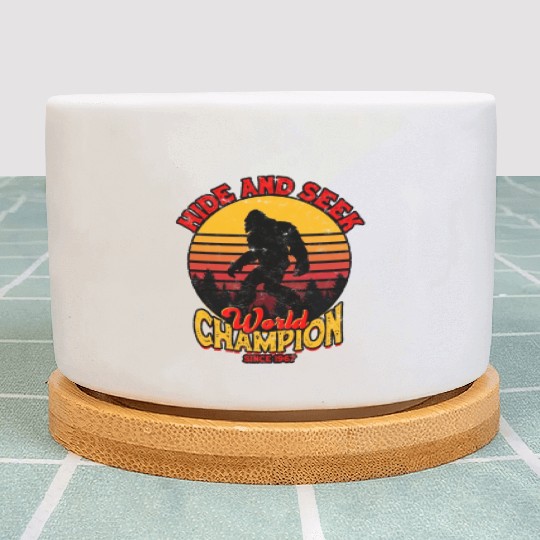 Hide and Seek World Champion Since 1967 - cryptid Plant Pots