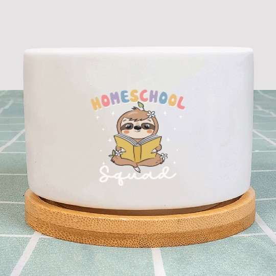 Homeschool Sloth Funny First Day Of School Plant Pots