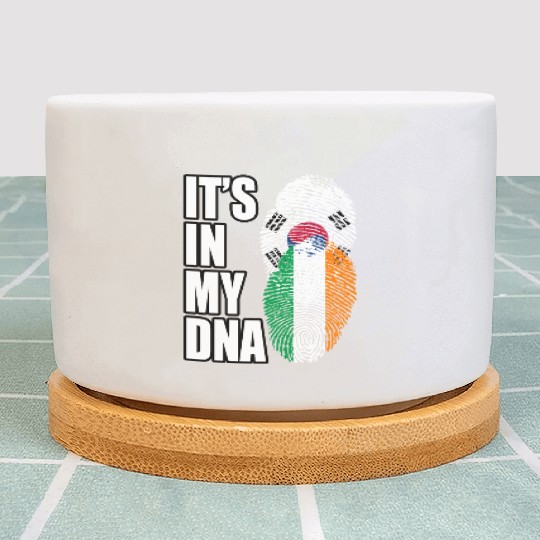 South Korean And Irish Mix Heritage DNA Flag Plant Pots