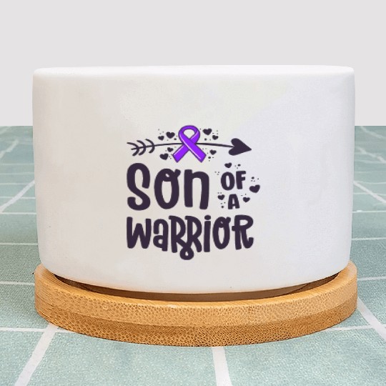 Son Of A Warrior Hodgkins Lymphoma Cancer Plant Pots