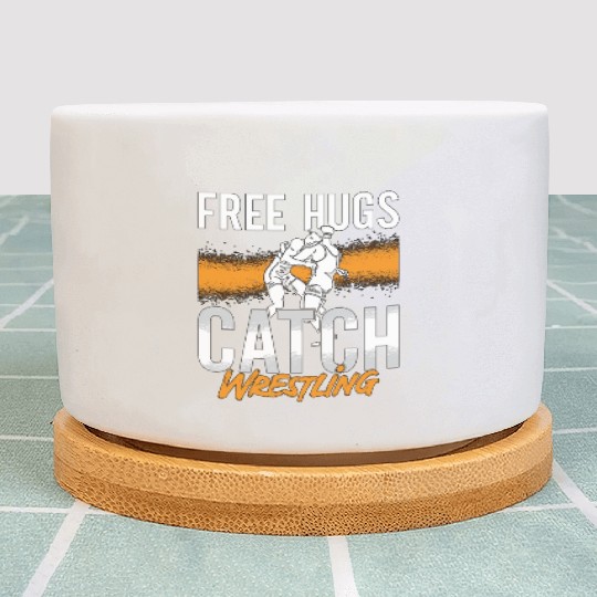 Catch Wrestling Free Hugs Wrestler Fight Grappling Plant Pots