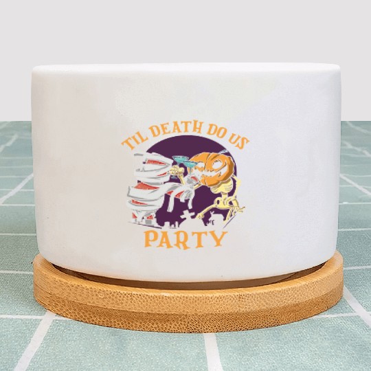 Til Death Do Us Party Bridal Bachelorette Couples Plant Pots