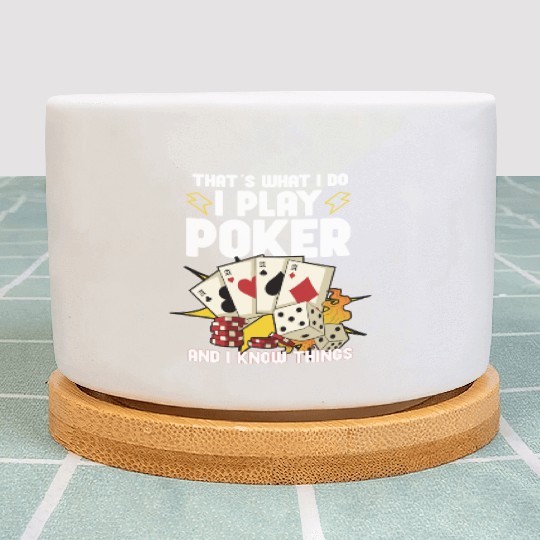 Poker Casino Poker Player Gambling Roulette Gift Plant Pots