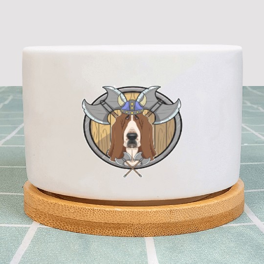 Basset Hound I Valhalla I Viking Plant Pots