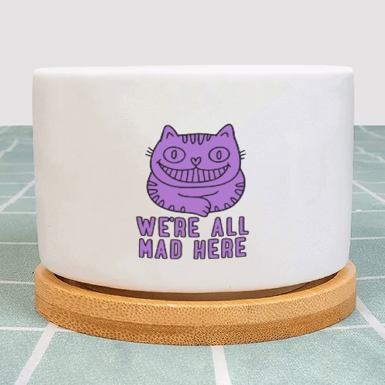 We re All Mad Here Plant Pots