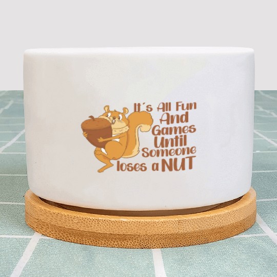 Funny Squirrel Fan Squirrel Lover Chipmunk Addict Plant Pots