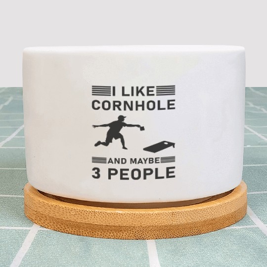 I like cornhole and maybe 3 people - Bean Bag Toss Plant Pots