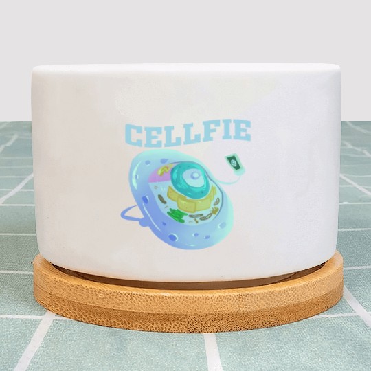 Funny Cellfie Cell Biology Teacher Selfie Dad Plant Pots