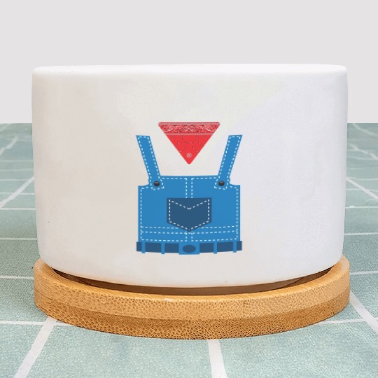 Farmer Costume Redneck Farm Barnyard Farming Gift Plant Pots