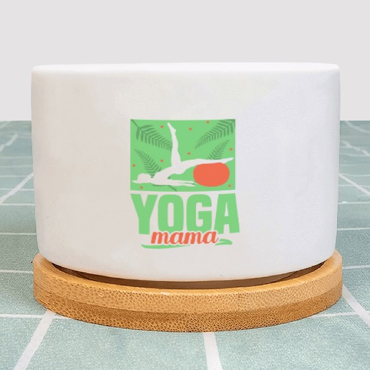 Yoga Mama Mommy Mother Mom Hobby Plant Pots