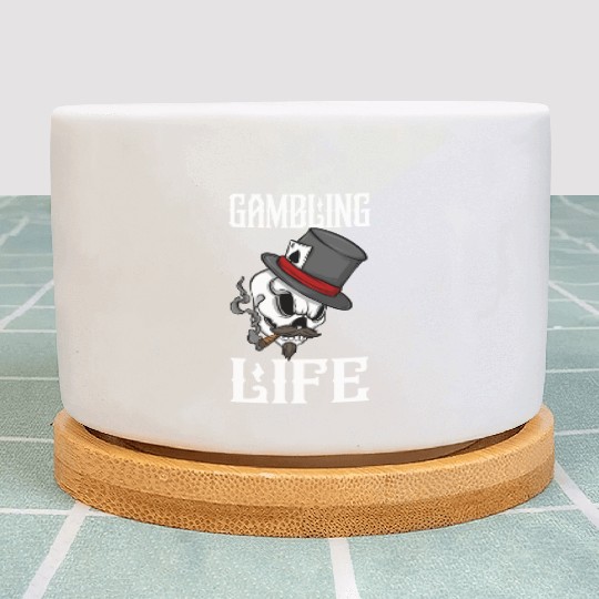 Poker Player Casino Gambling Life Plant Pots
