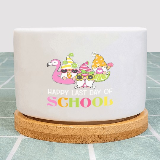 Happy Last Day Of School Teacher Student Graduatio Plant Pots