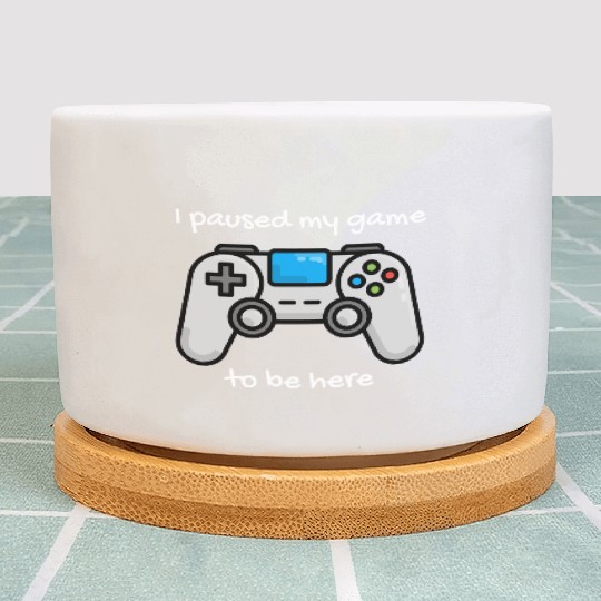 I Paused My Game to Be Here Plant Pots