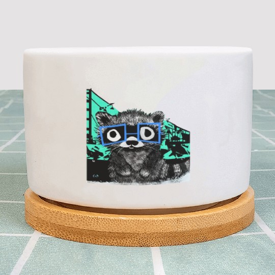Raccoon #3 Mary Jane Bookworm Plant Pots