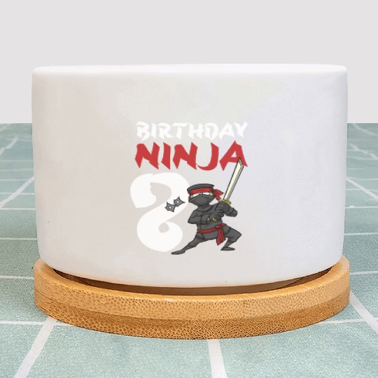 Birthday Party 8 Years Old Japanese Ninja Birthday Plant Pots