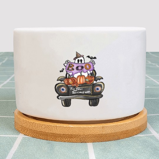 Boo Tis the season sublimation Halloween Plant Pots