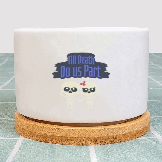 Till Death Do Us Part Skeletons Plant Pots