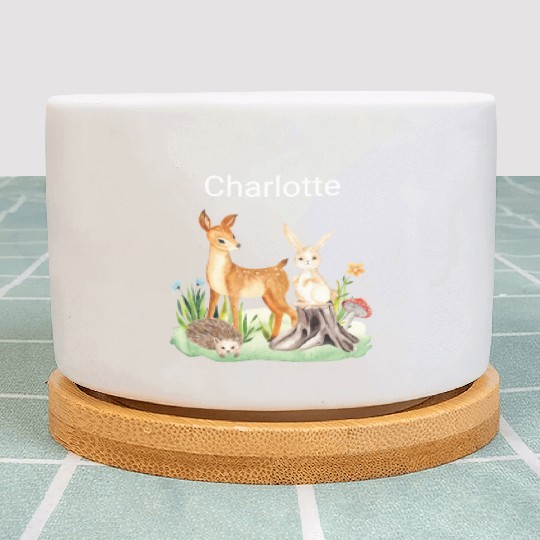 Animal deer rabbit hedgehog Charlotte Plant Pots