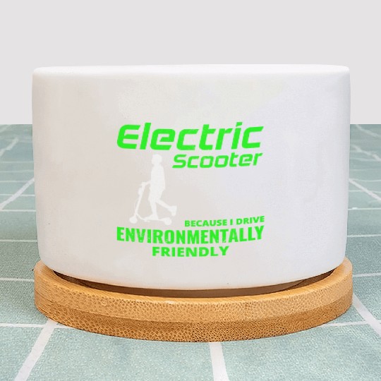 Electric Scooter Driver Motorized E-Scooter Plant Pots