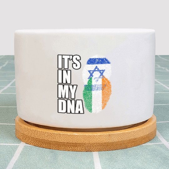 Israel And Irish Mix Heritage DNA Flag Plant Pots
