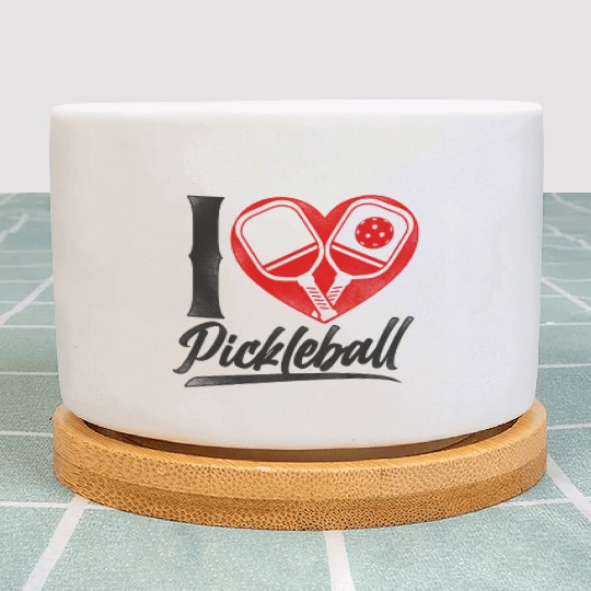 Pickleball Heart I Love Pickleball Plant Pots