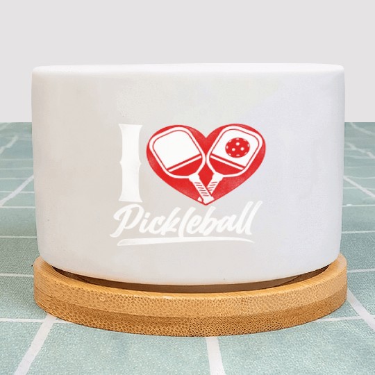 Pickleball Heart I Love Pickleball Plant Pots