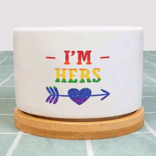 I'm Hers Lesbian Couple Matching Plant Pots