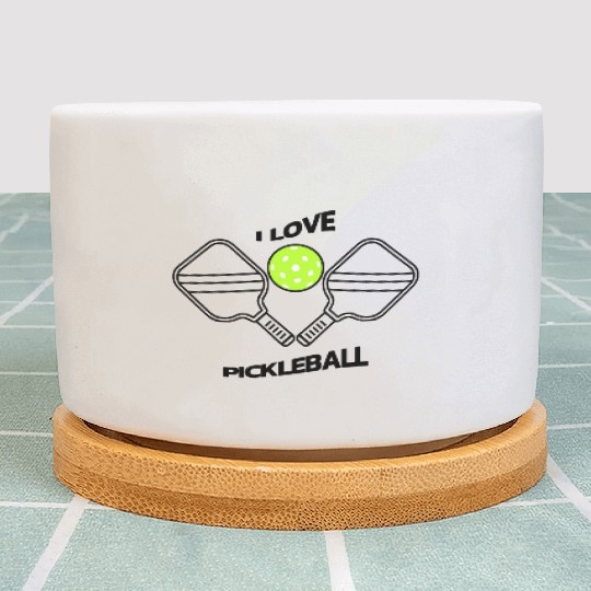 i love pickleball Plant Pots