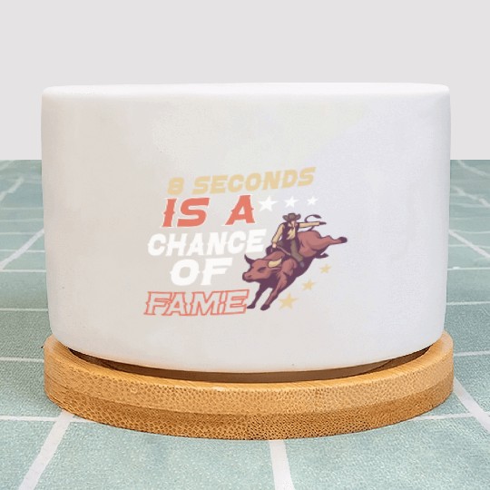 Rodeo Bull Riding Livestock Show Farmer Cattle Plant Pots