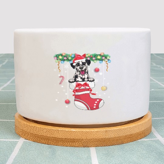 Dalmatian Dog Lover Christmas - Dog Christmas Stoc Plant Pots