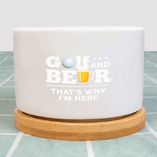 Golf and Beer Joke Dad Funny Fathers Day Drinking Plant Pots