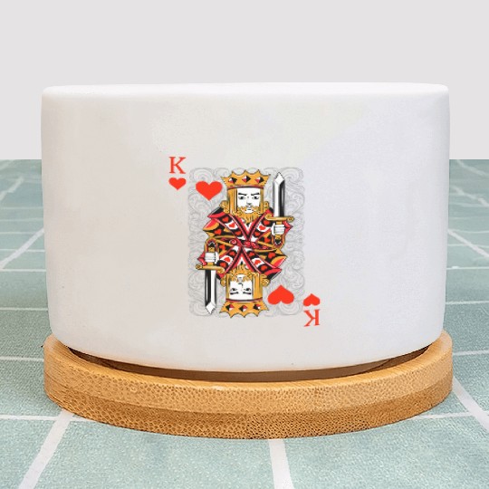 King of Hearts Blackjack Cards Poker 21 K Couple M Plant Pots