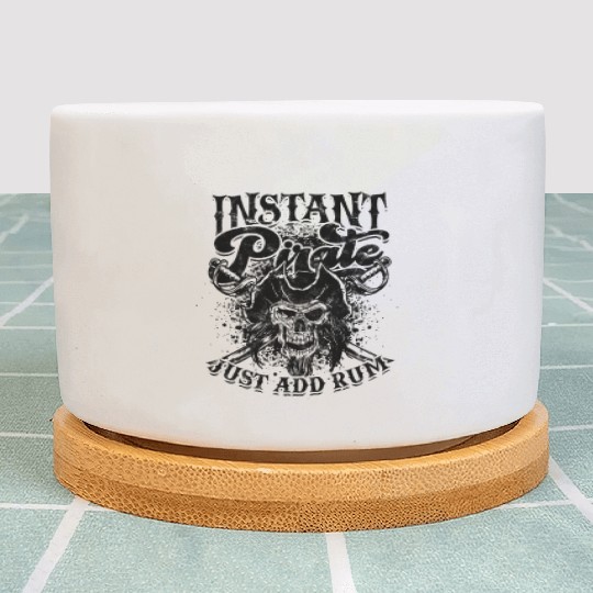 Instant pirate just add rum - skeleton Plant Pots