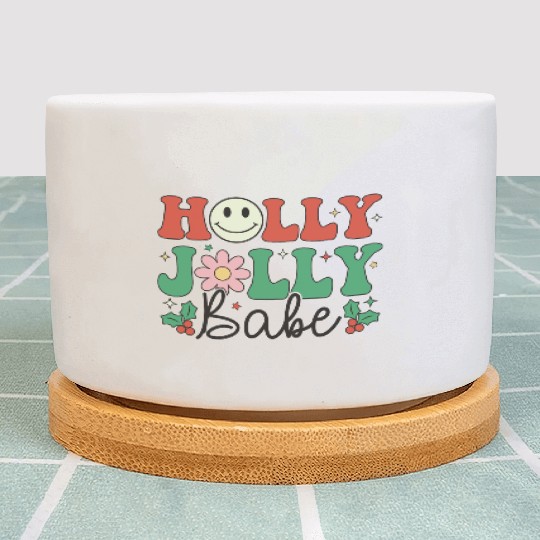 Holly Jolly Babe Plant Pots