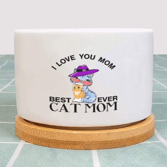 best cat mom ever Plant Pots