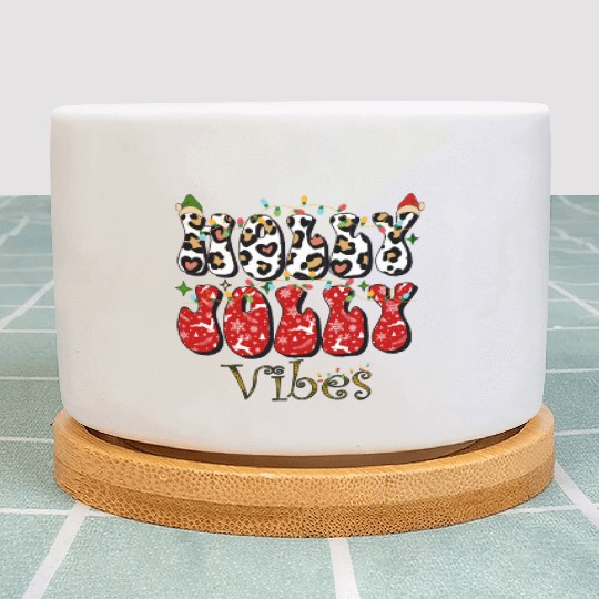 Holly Jolly Vibes, Christmas vibes, Xmas family Plant Pots