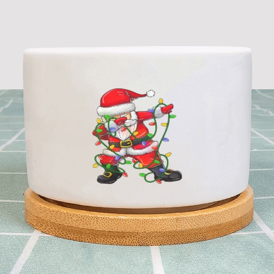 Dabbing Santa Plant Pots for Boys Girls Christmas Tree